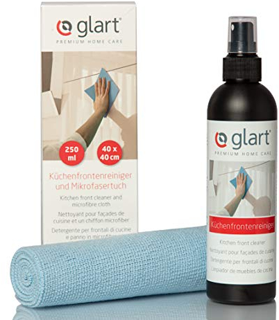 Glart 45KR limpiador de frentes de cocina 250ml y paño de microfibra, blanco, normal, 1 unidad