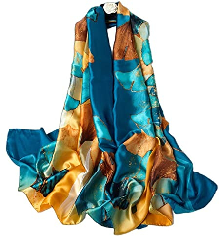 FAIRYGATE Seiden schal Damen Lange Tücher Stolen Hochwertiges Seidentuch Seidenschal Halstuch und Stola Kopftücher 42011
