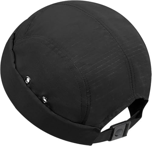 Clakllie Docker mössa män kvinnor snabbtorkande keps utan skärm casual sommar sjömansmössa hamnmössa 5 panelstil brimless beanie, DBH01-svart, one size