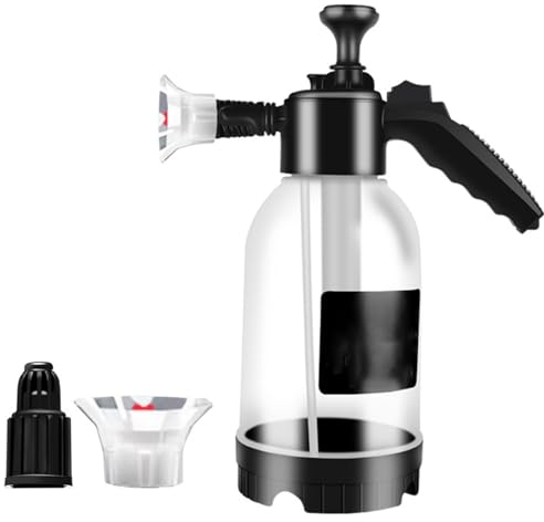Ysaca Spruzzatore a pressione, spruzzatore a pompa, 2 l, con ugello di ricambio, portatile, per la pulizia dell'auto, colore bianco
