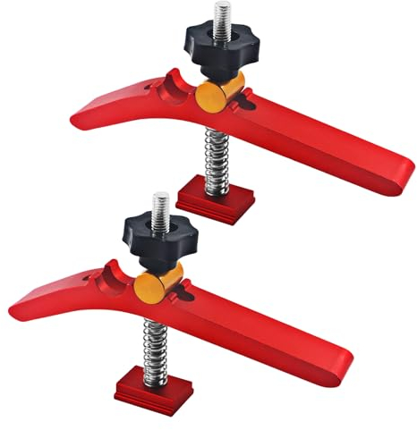 SUNOYA T Track M8 2 Piezas, Aleación de Aluminio, Abrazaderas de sujeción T-Track, T Track Clamp, Abrazadera de Sujeción en T, Abrazaderas T-Track, Barra de Herramientas de Carpintería DIY