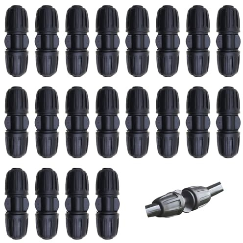 Accessoires d'irrigation goutte, CTRICALVER 20 pièces tuyau d'irrigation goutte de 1/2 pouces, connecteur d'irrigation goutte de type I, accessoires d'arrosage goutte de 16 mm pour jardin, patio