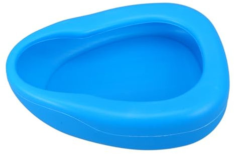 FOYTOKI Tragbare Kunststoff Bettpfanne Urinal Blau Für Bettlägerige Patienten Ältere Menschen Schwangere Mit Auslauf Und Spritzschutz Pflegekomfort