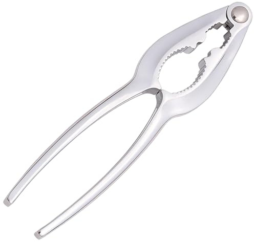 Yuwnd Nussknacker, 15 cm x 4 cm x 2 cm Nussknacker Haselnüsse, Walnussknacker und Haselnussknacker in Edelstahl, Robuster Nussknacker Walnüsse und Haselnüsse, Praktischer Nussknacker zum Kaufen