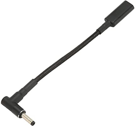 TOPINCN Adaptador USB C Hembra a Macho CC de 4,0x1,7mm, Carga Eficiente de Ordenador Portátil con Chip Dual PD EMARK para Viajeros, Aleación de Aluminio y Nailon