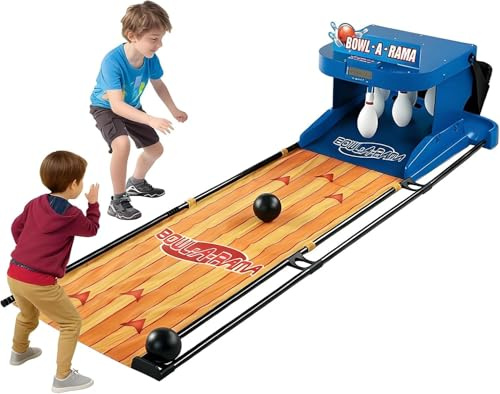 LED elektroniskt bowlingspel - inomhussportkonsol med automatisk återställning och ljudeffekter, perfekt för barn och vuxna - rolig familjeunderhållning, 2 m längd