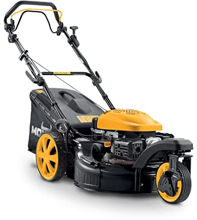 Mowox PM 4645 S Trike Tondeuse à Essence autopropulsante 3 Roues Min. 1,9 kW/2800 RPM, 46 cm, Sac de ramassage 60 l, Roues à roulement à Billes.