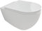 Alpenberger Hänge WC Spülrandlos | Toilette mit Nano Beschichtung | Toilettendeckel D Form mit Absenkautomatik | Keramik Hänge WC fürs Bad & Gäste WC | Tiefspüler Passend Geberit (9034)
