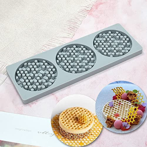 Stampo in silicone a nido d'ape 3D a nido d'ape, per fondente e fondente, torte, cioccolato, caramelle, utensili da cucina