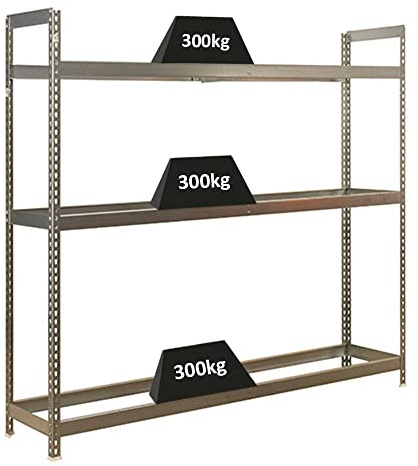 PROREGAL Reifenregal Big Metal Shark No. 6 | HxBxT 200x120x45cm | 3 Ebenen | 15 Reifen | Verzinkt Reifenständer Garagenregal