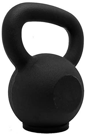 Kettlebell in ghisa nero | con base gommata | da 2 a 24 Kg | Alta resistenza | Casa e palestra (8)
