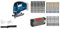 Bosch Professional 18V System Akku-Stichsäge GST 18V-125 B + 30tlg. Stichsägeblatt Set Basic for Wood and Metal (für Holz und Metall, Zubehör)