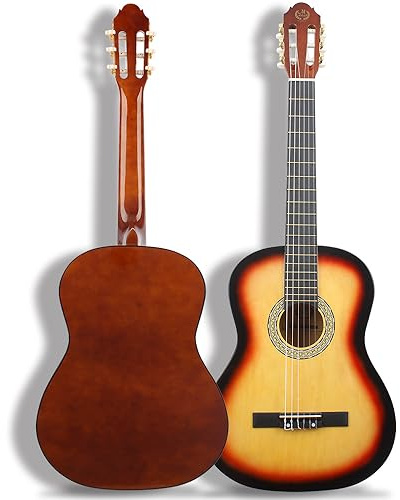 38 Konzertgitarre, Basswood Wrapped Abgerundete Gitarre, Klassische Gitarre, Klassische Akustikgitarre, Klassische Akustikgitarre, Erwachsene Spieler Grade Gitarre, Zupfinstrument, Musikinstrument