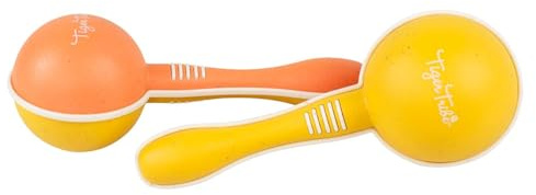 Tiger Tribe Maracas Set: 2-Piece Eco-Friendly Bioplastic Musical Instruments for Toddlers, Durable & Safe for Creative Play