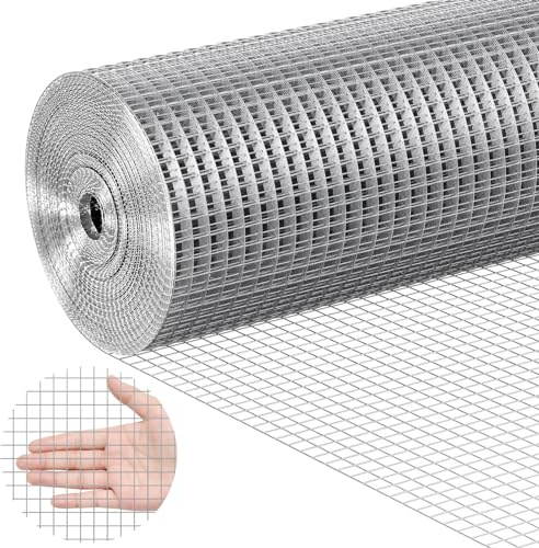 VEVOR Hardware Cloth, 1/2 inch 36in x 100 ft 19 Gauge, Hot Dipped Galvanized Wire Mesh Roll, Chicken Wire Fencing, Wire Mesh for Rabbit Cages, Garden, Small Rodents