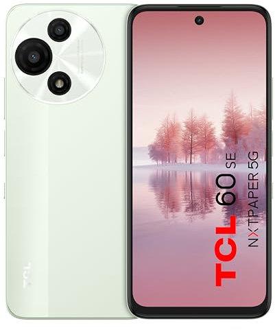 TCL 60 SE NXTPAPER 5G: Smartphone con Pantalla NXTPAPER de 6.7 HD+ 120Hz, 18GB RAM (8GB + 10GB Expansión), 256GB Almacenamiento, Cámara Dual 50MP, Batería 5200mAh, Verde