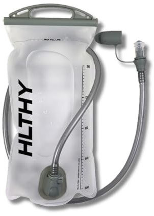 HLTHY Hydration Bladder for Running, 2 Litre Water Bladder, Water Bag BPA Free, Leak Proof Water Reservoir for Running Cycling Hiking Camping