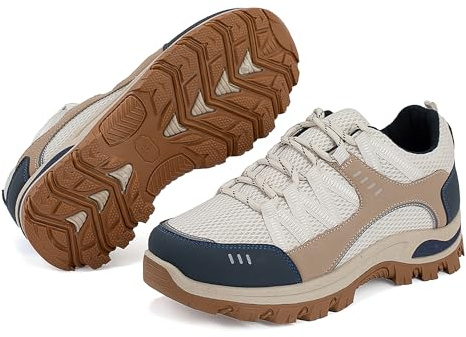 JOMIX Scarpe Donna da Trekking Leggere Sneakers Outdoor Traspiranti per Escursioni con Suola Antiscivolo Scarpe Camminnata da Montagna e Campeggio WOS250707 Beige 38