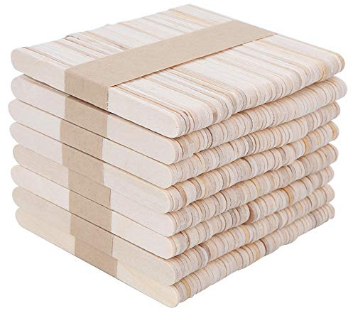TOPINCN 400 PCs Eis Am Stiel, Eisstock Holzhandwerksstangen für DIY -Kunsthandwerksprojekt & Eis Am Stiel und Hausgemachtes Eis, Zungenabdrücke Holzhandwerk Making Accessoires