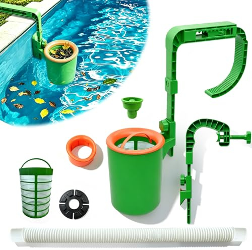 Skimmer Piscina Fuori Terra con Staffa Regolabile Skimmer Automatico di Superficie per Piscine Gonfiabili ad Anello e a Telaio Tubi Piscina Compatibile con la Maggior Parte delle Pompe di Filtrazione