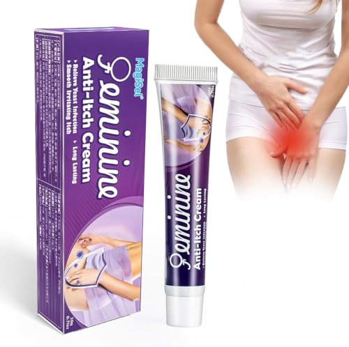 Kvinnors intim vård kräm, kräm-gel underkläder lugnande och fuktgivande för lindring av torrhet och klåda, komfort för känsliga intima delar, allergivänlig, doftfri, 20 g