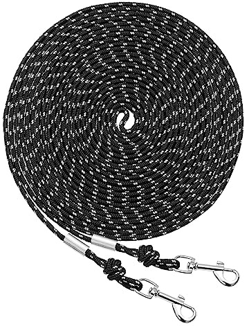 Reflective Cat Leash - 30 Feet Yard Long Leash, Escape Proof Durable Walking Leads, Safe Extender Pet Tie Out Leash Outdoor Training Playing Camping for Kittens/Puppies/Rabbits/Small Animals