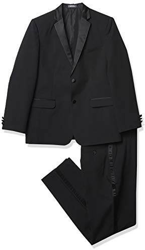 Van Heusen Boys' Big 2-Piece Formal Dresswear Set, Black Tuxedo, 16