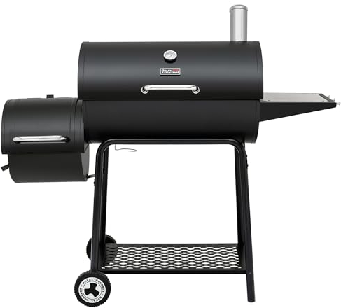 Royal Gourmet CC1830M - Parrilla de carbón de 30 barriles con ahumador compensado, 811 pulgadas cuadradas, patio trasero al aire libre, patio y fiestas, color negro