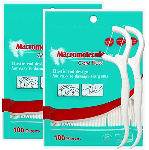 Zahnseide Sticks, 200 Stück Zahnseide Dental Floss Zahnstocher Stick, Zahn Draht Zahnpflege Interdental Flossers mit Y-Form Design für Backenzähne, Zahnreinigung der hinteren Zahnzwischenräume