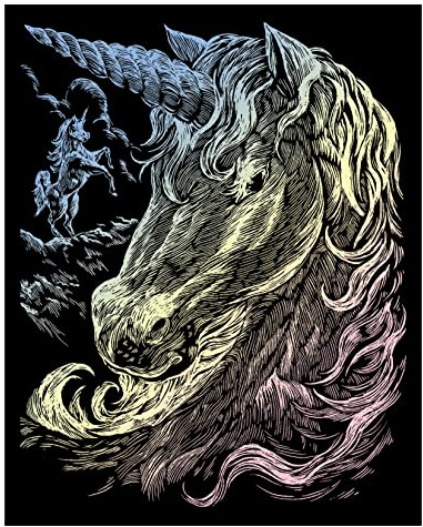 Pracht Creatives Hobby 4674-20401 Scratch Pictures Unicorn Hologram