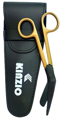KINZIO Bandage Scissors Stainless Steel First Aid Utility First Aid Lister Bandage Scissors Dressing Student Nurse Paramedic (16.5 cm)