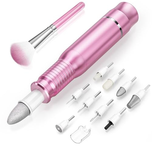 Subay Professional Manicure Pedicure Kit, Electric Nail Drill Set with LED Display, 25000RPM, 11-Piece Attachments Plus 20 Sanding Bands, Nail Grinder Tool for Women Men Baby Pets, with Dust Brush