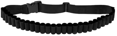 NYGGTYK 1 Stück Magazingürtel, 27-Loch-Schultergurt, Nylon-Weinschalengurt, Türklopfergurt, Jagd-Eindämmungsgurt, Tragbarer Feldgürtel, Verstellbarer Schultergurt (Schwarz)