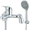 Eovem Bath Mixer Tap with Shower Attachment Single Lever Tub Tap Chrome Bathroom Shower Mixer Tap Bath Filler Tap