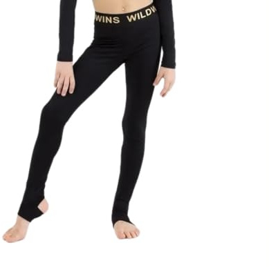 WILDWINS Gymnastik Leggings für Ballett, Tanz, Rhythmische Sportgymnastikfür Mädchen (DE/NL/SE/PL, Numerisch, 140, Regular, Black)