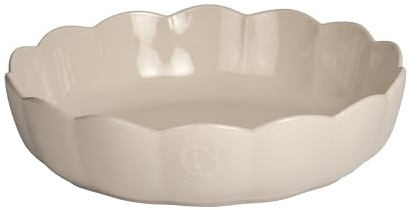 Emile Henry Madeleine Round Cake Dish, Clay