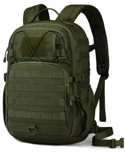 HALOVIE Mochila Táctica Militar 30L, Ultraligera Mochila de Trekking Multibolsillos Molle Mochila para Viajes Excursiones Camping Pesca