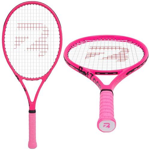 BatZoom Tennis Racket for Beginners & Adults - Lightweight Graphite Racquet with Comfortable Grip | Shock Reduction Technology | Includes Carrying Bag(Color Options)