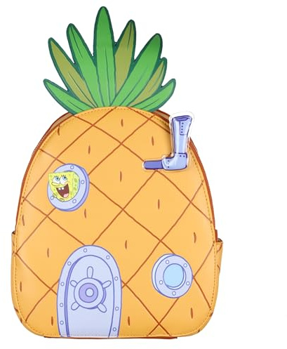SpongeBob Schwammkopf Mini-Rucksack, Ananas-Bikinihose, 3D-Design, Geldbörse