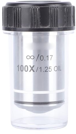 Yctze 100X Plan Objektivlins 20,2MM RMS Gänga Objektivlins för Biologiskt Mikroskop Aluminiumlegering Optiskt Glas