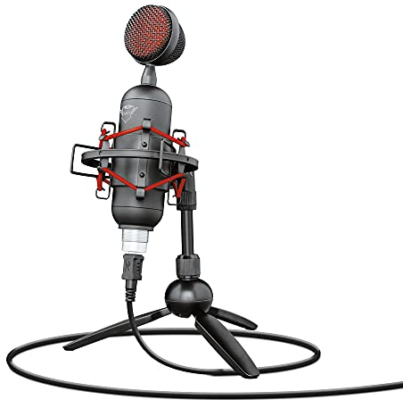 Trust GXT 244 Buzz USB Streaming Microphone, USB Microphone with Clear Audio, Background Noise Reduction, High-end Mount and Tripod Stand, Gaming Microphone for PC, YouTube, Laptop and PS4 - Black