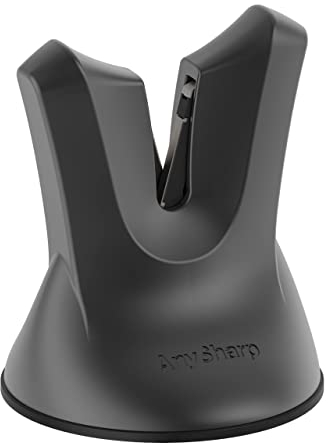 AnySharp XBlade Professional Knife Sharpener with PowerGrip, Gun Metal