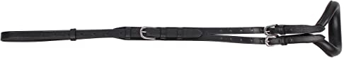 NETPROSHOP Schweifriemen schwarz Leder mit Edelstahlbeschlägen Größe Shetty