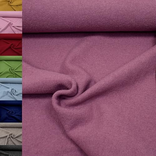 MAGAM-Stoffe Walkloden Wollstoff 100% reine Schurwolle Meterware 50cm (04. Altrosa)