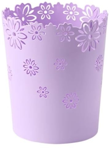 Yililay Cestino per la Carta da Scarico, Cesto di Carta cavalpa in plastica da 6,3 Pollici, bidone dei rifiuti Rotondi in Pizzo Floreale per Camera da Letto, Bagno, Cesto di Carta per cimetto