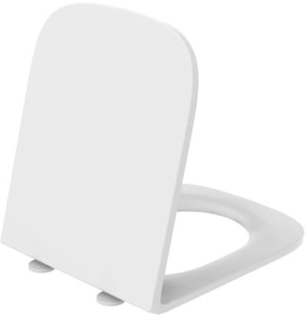 Rectangular Square Soft Close Toilet Seat Quick Release Standard Size Loo Seat Premium UF Material Easy Cleaning Easy Installation with Top Fixing & Adjustable Hinges Heavy Duty WC