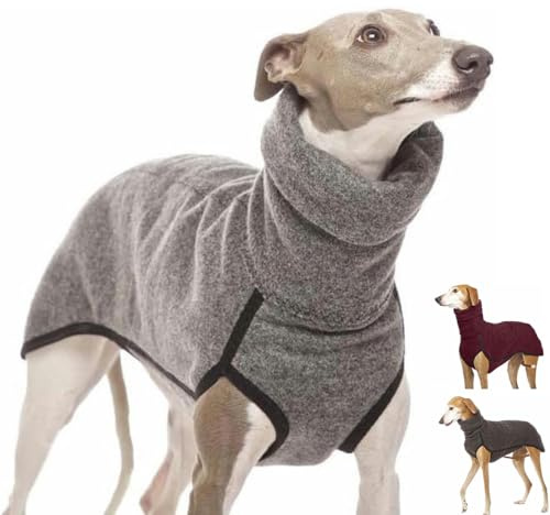MOKATES Greyhound - Vêtement à Col Roulé pour Chien de Petite, Moyenne et Grande Taille - Veste Polaire Extensible - Taille 3XL