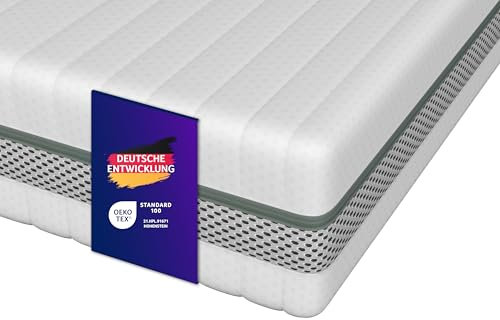 Traumnacht Premium 2 in 1 Duo - orthopädische 7-Zonen Kaltschaummatratze, Härtegrad 2 und 3, Öko-Tex Zertifiziert, 80x200 cm, Höhe 20 cm produziert nach deutschem Qualitätsstandard