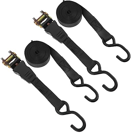 POPETPOP 2 Juegos Correas de Sujeción para Equipaje de Tensor de Carga de Correas Resistentes y para Camiones Motos y Amarre y de Usar
