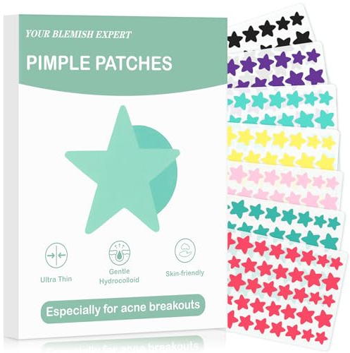 Etoile Patch Bouton, 280 unités Pimple Patch Parch Anti Bouton, Acne Patches Visage Hydrocolloïde, Soin à l'arbre à thé à Action rapide, Joli Star Pansement Patches